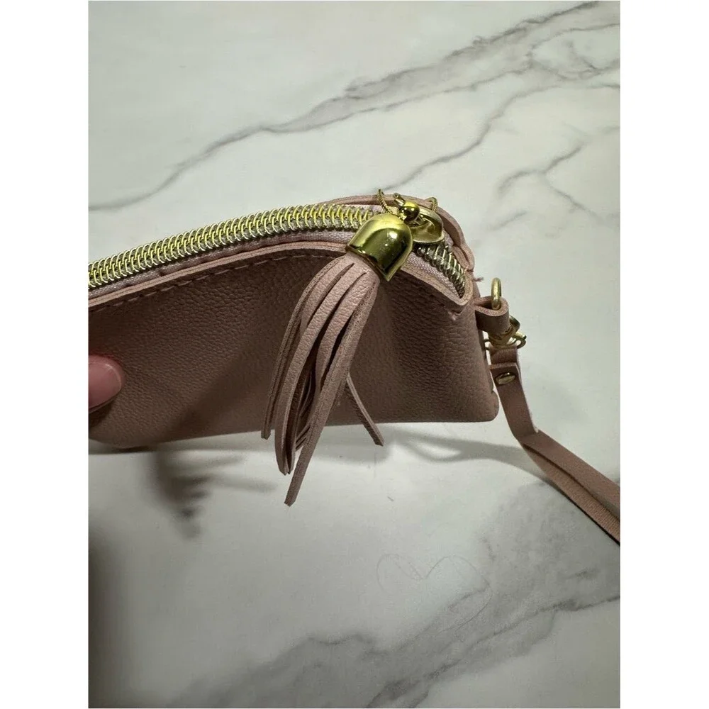 Chosen Samantha Blush Pink Leather Wristlet Wallet NWT One Size Cute Chic Gift